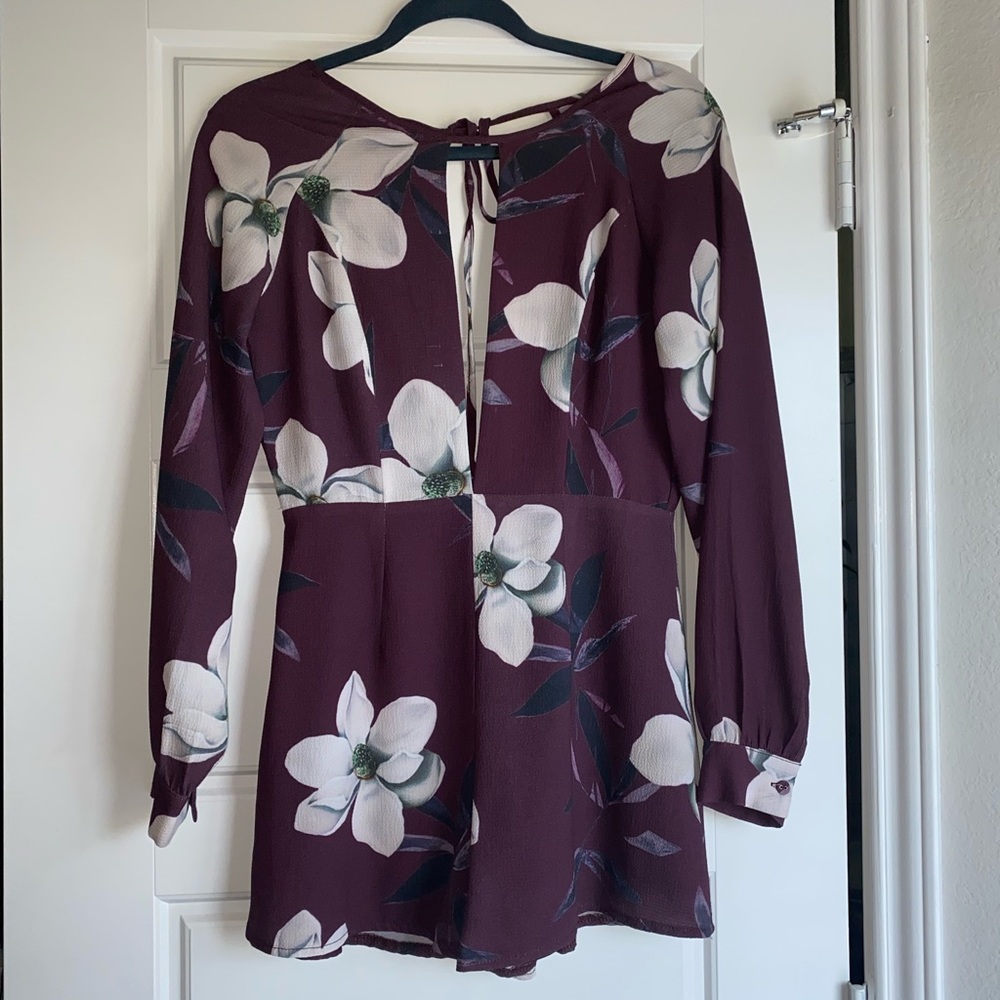 Adorable purple floral romper